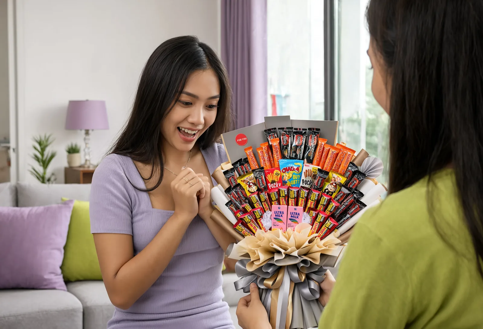 Bouquet snack Pita Rasa diberikan saat perayaan ulang tahun